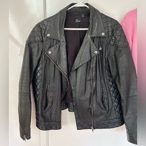 Black leather jacket